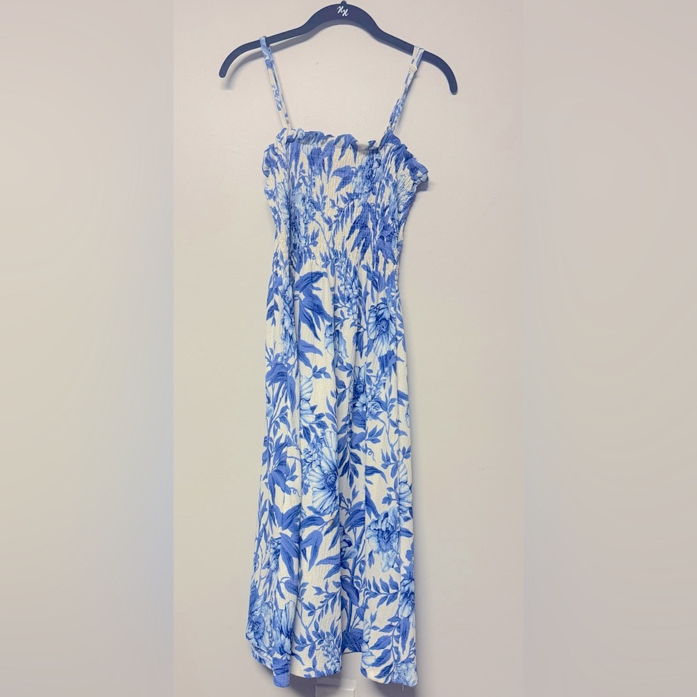 H&M Blue and White Sundress Size S